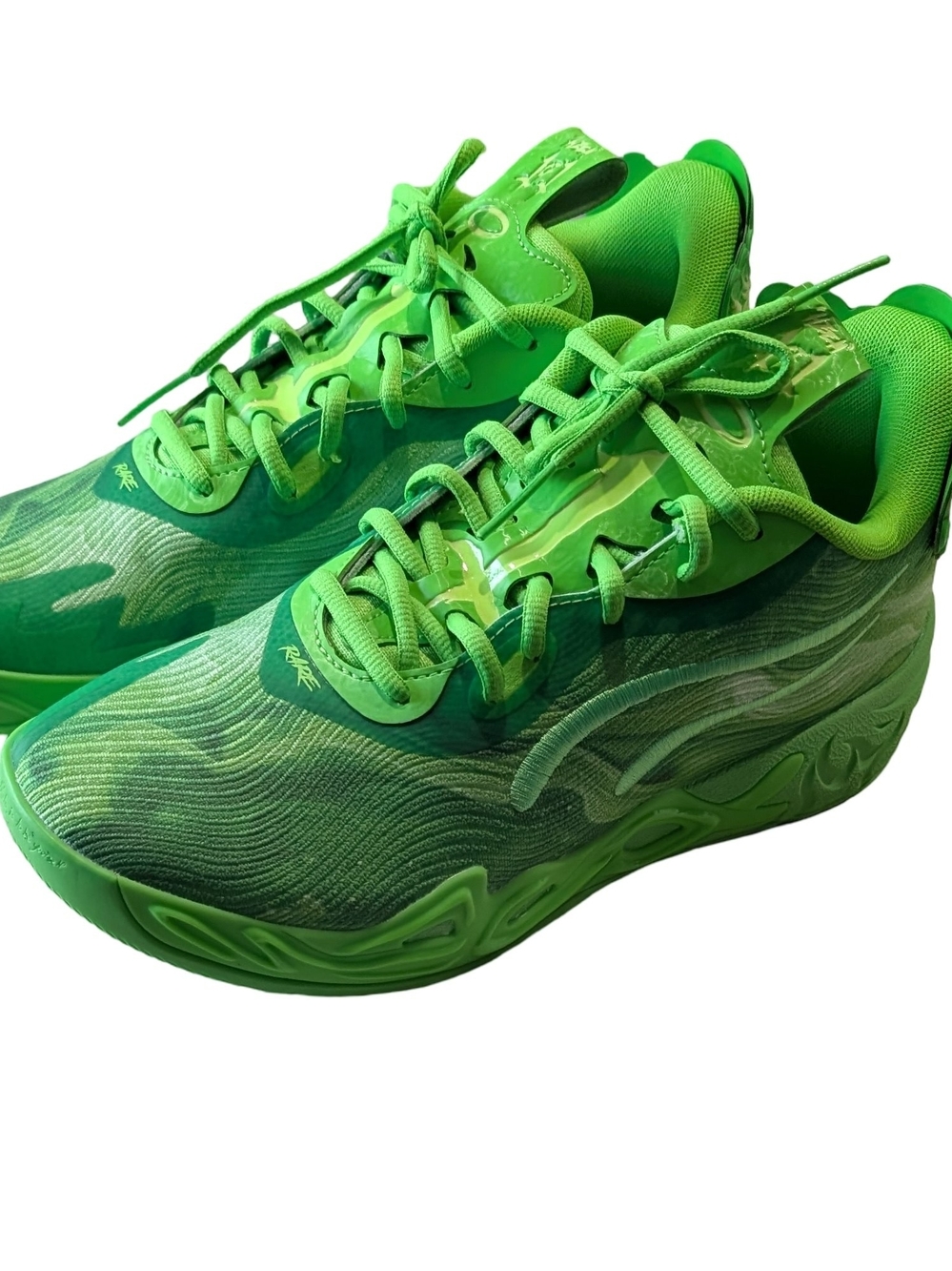 Puma Lamelo Ball MB.04 Team Green Glare Basketball Shoes Sneaker Men Size 7.5.